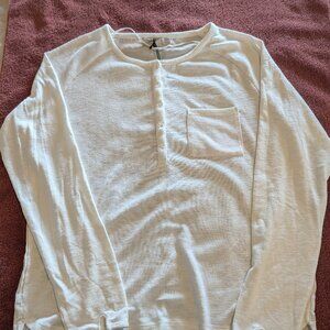prAna Hensley Henley Long Sleeve Top Moonlight Women’s Large
